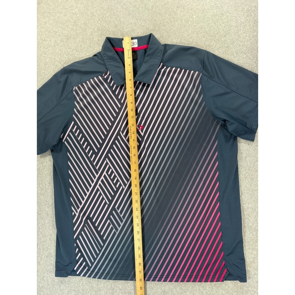 Oakley Performance Short Sleeve Golf Polo Shirt (Men's 2XL) Blue - Picture 7 of 10